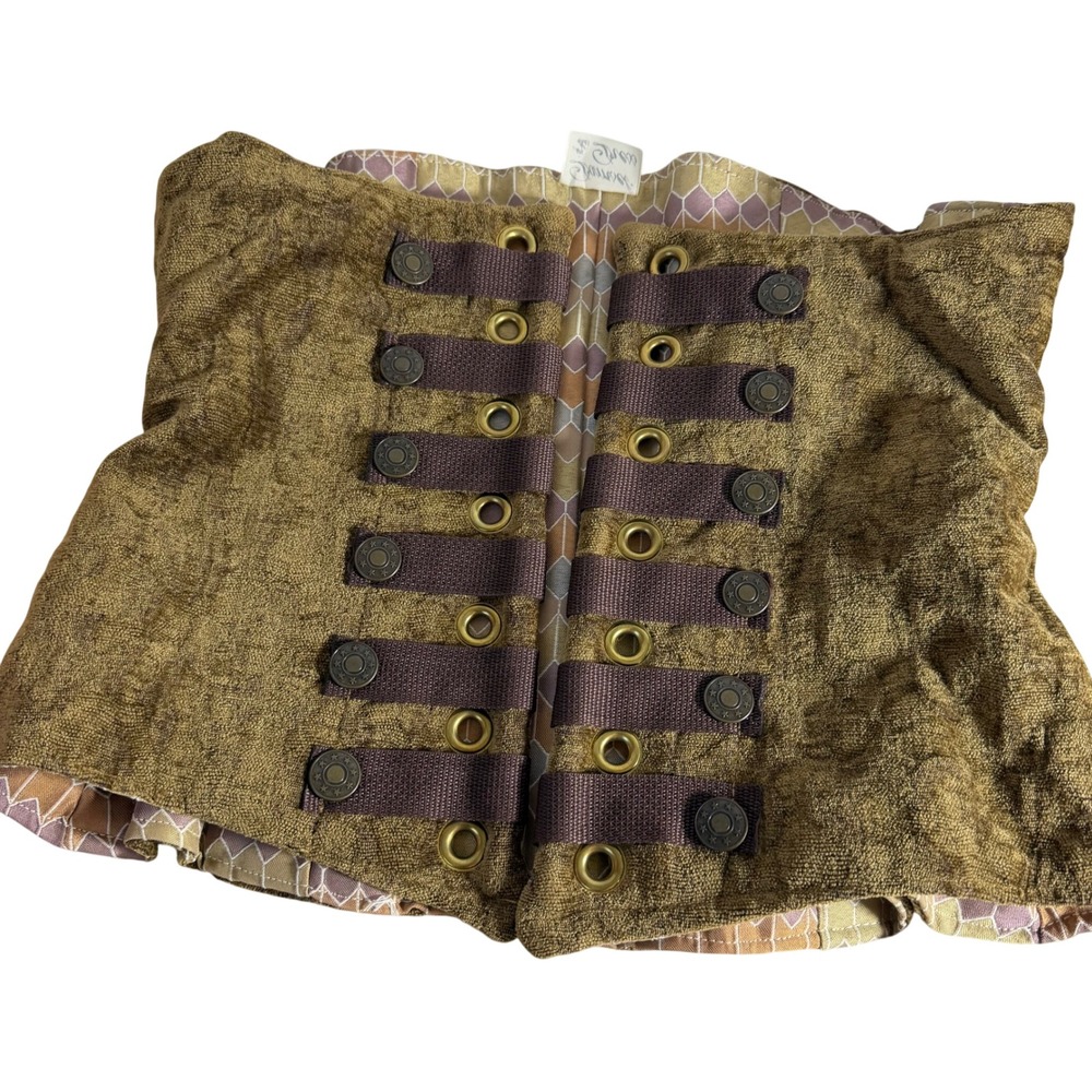 Damsel‎ in this Dress Corset Belt Steampunk Renaissance Military Olive Green